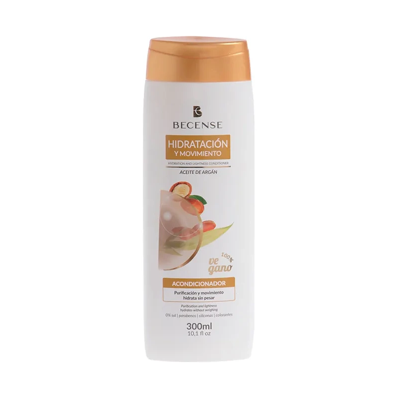 Becense Hidratación y Movimiento Acondicionador con Aceite de Argán 300 ml