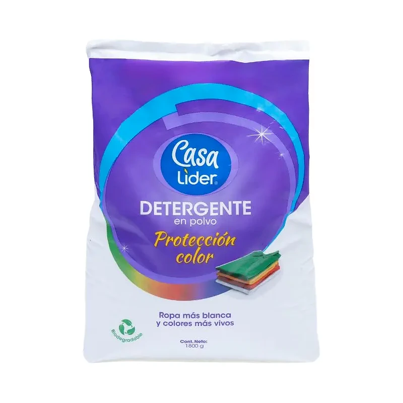 Casa Líder Detergente en Polvo Protección Color, 1800 g