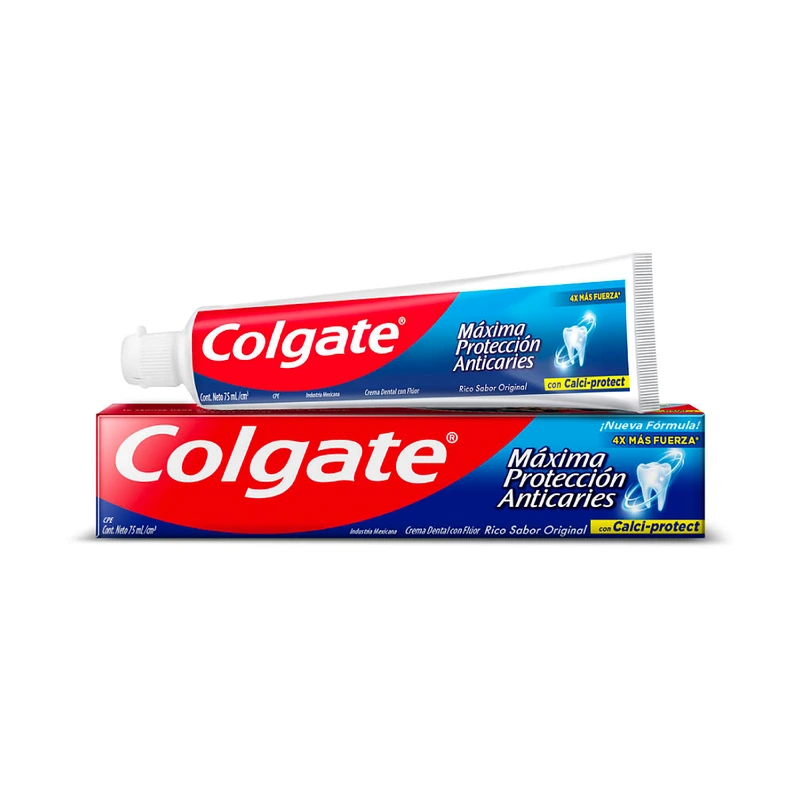Colgate Máxima Protección Anticaries con Calcio, 75 mL