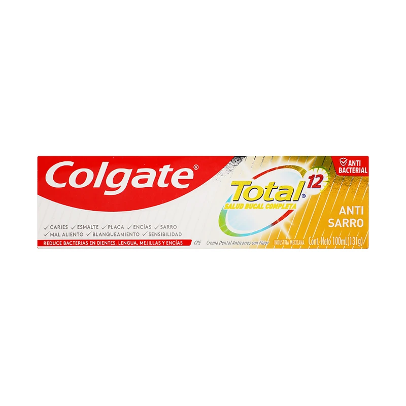 Colgate Total Prevención Activa Crema Dental Antisarro, 100 mL