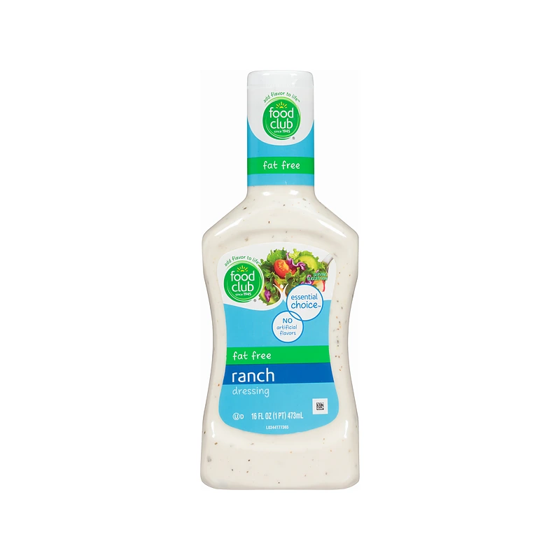 Food Club Aderezo Ranch sin Grasa, 16 fl oz (473 mL)