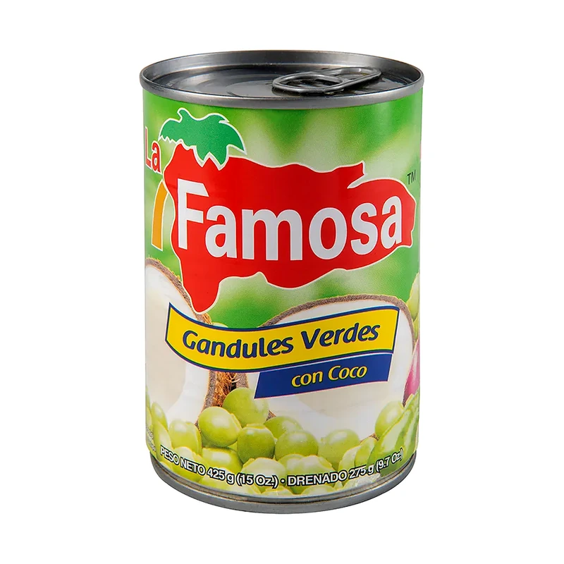 La Famosa Guandules Verdes con Coco 425 g (15 oz)