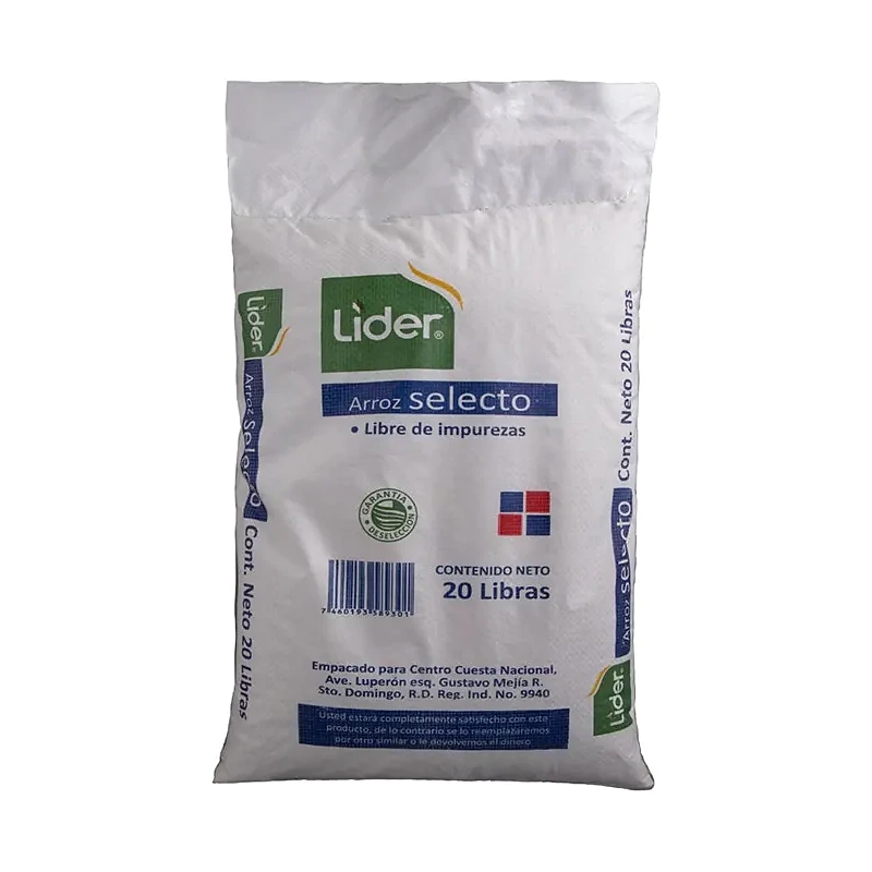 Líder Arroz Selecto Libre de Impurezas 20 lb