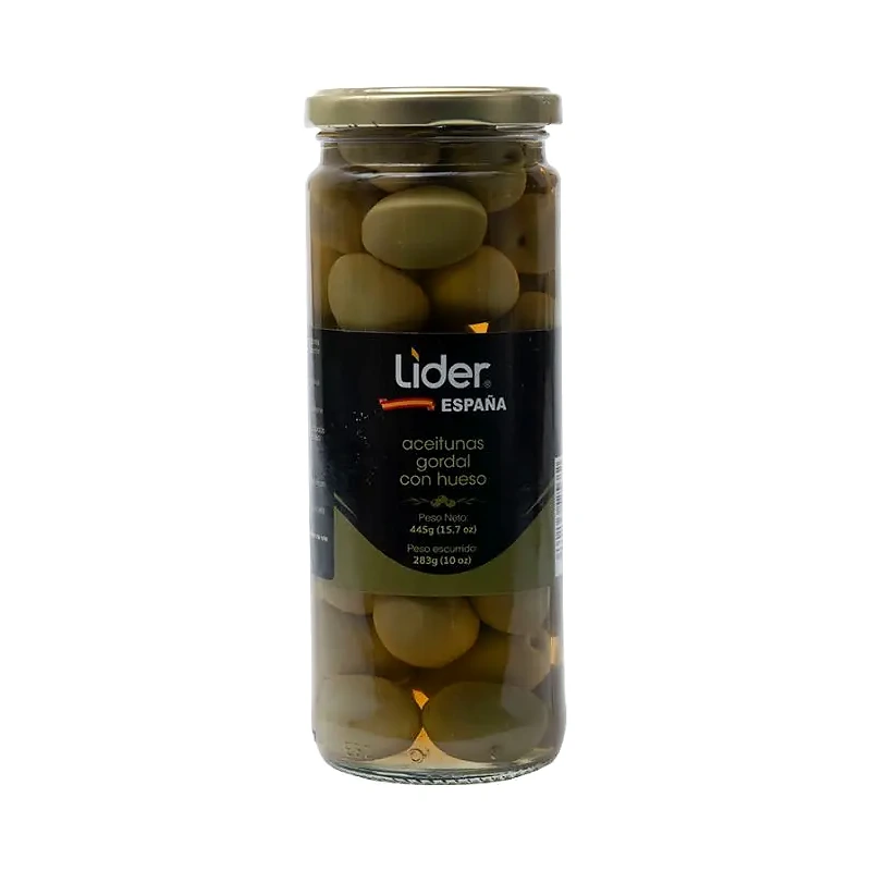 Lider España Aceitunas Gordal con Hueso 445 g, peso escurrido 283 g