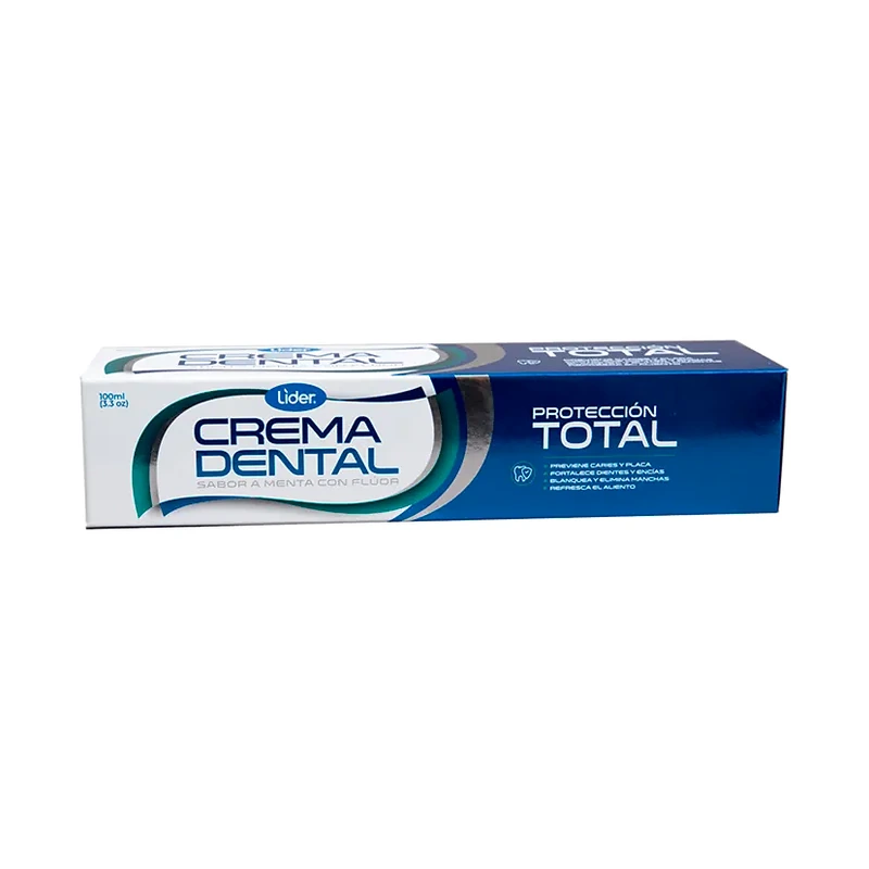 Líder Protección Total Crema Dental Sabor a Menta con Flúor 100 ml