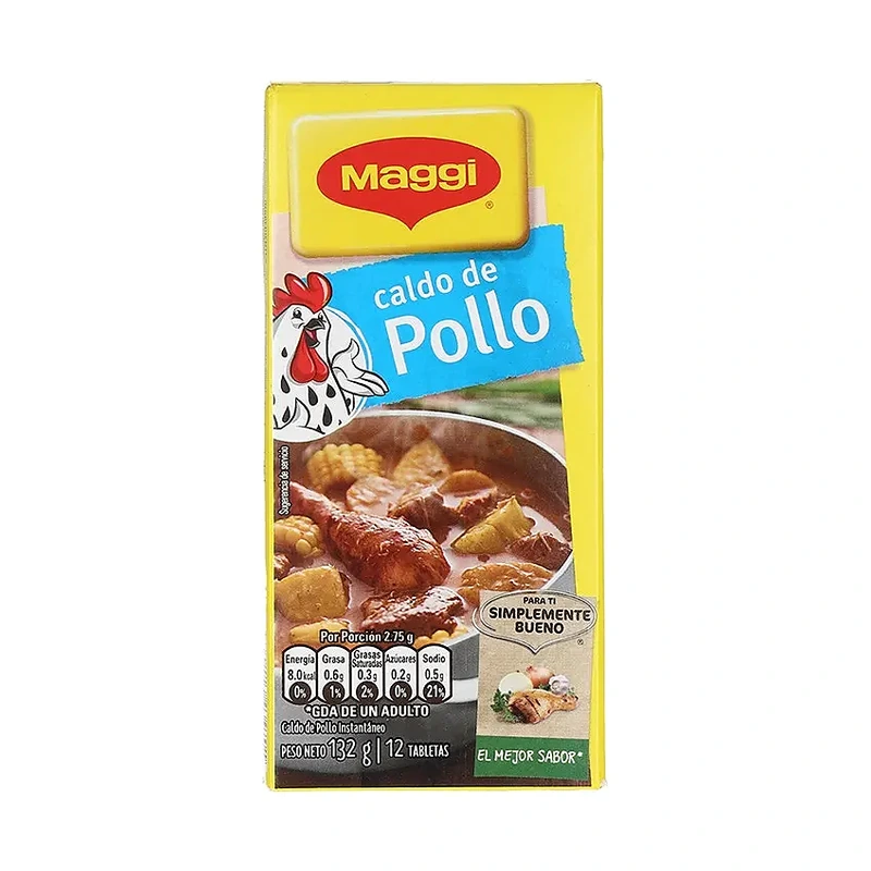 Maggi Caldo de Pollo, 12 unidades
