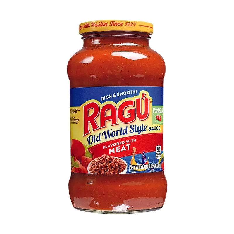 Ragú Salsa Estilo Tradicional con Sabor a Carne, 23.9 oz (677 g)