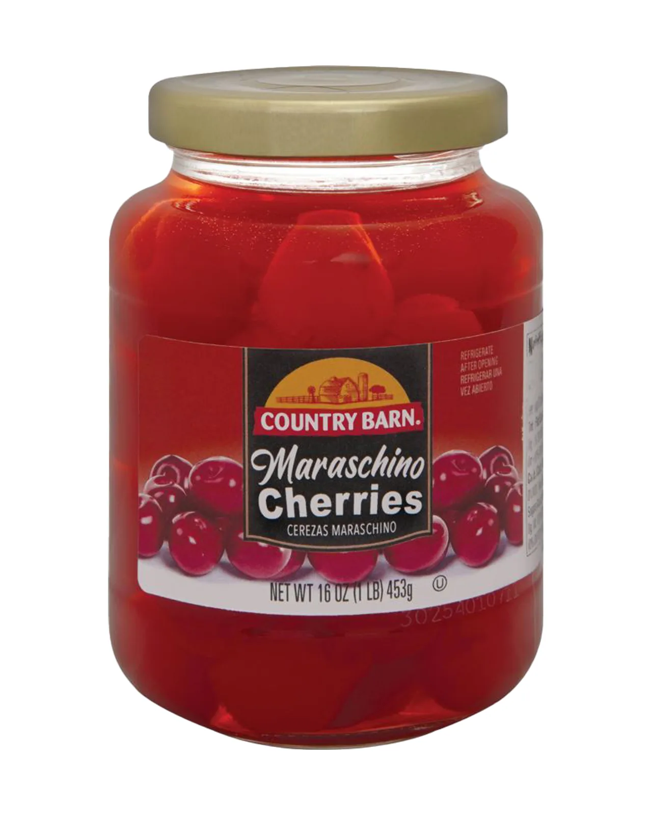 Cntry Barn Cherries Marachino Roja 12/6 Oz