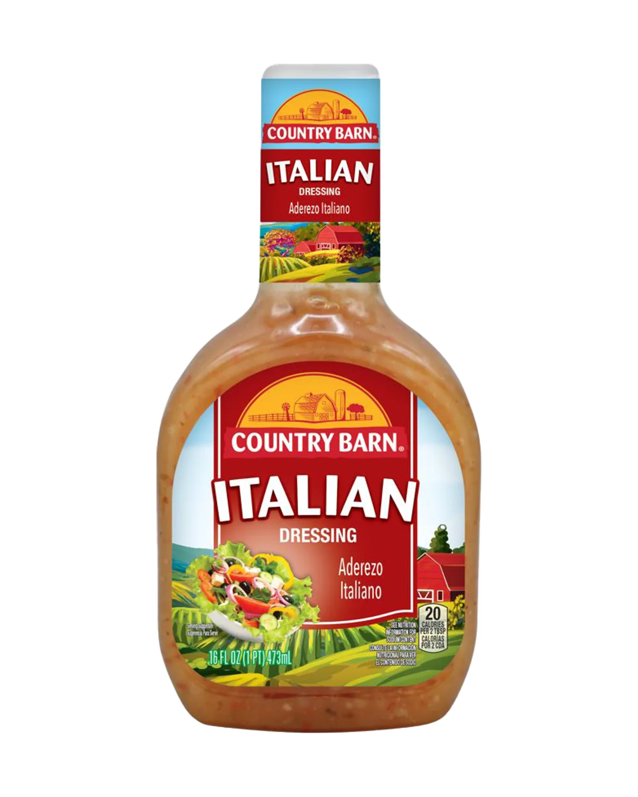 Cntry barn aderezo italiano 12/16 oz