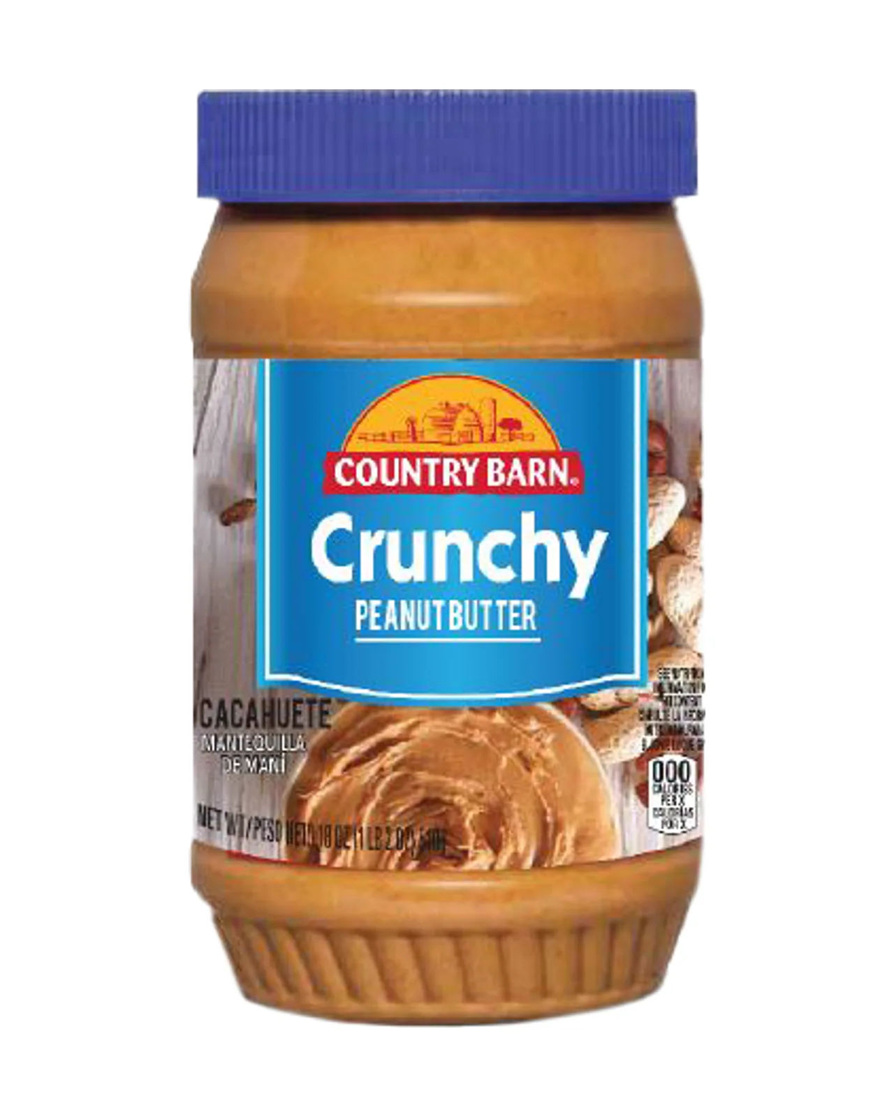 Cntry Barn Mantequilla Mani Crunchy 12/12 Oz